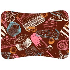 Sweet Food Seamless Pattern Velour Seat Head Rest Cushion by Cemarart