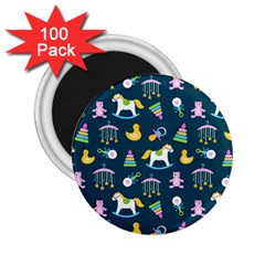 Cute Babies Toys Seamless Pattern 2 25  Magnets (100 Pack)  by Ndabl3x