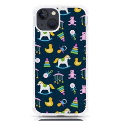 Cute Babies Toys Seamless Pattern Iphone 13 Tpu Uv Print Case by Ndabl3x