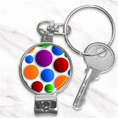 Abstract Dots Colorful Nail Clippers Key Chain by nateshop