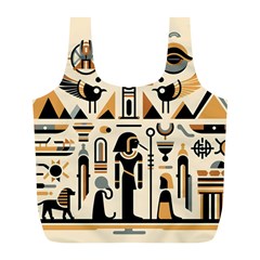 Egypt Pyramids Nature Desert Full Print Recycle Bag (l) by Proyonanggan