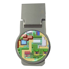 Pixel Map Game Money Clips (round)  by Cemarart