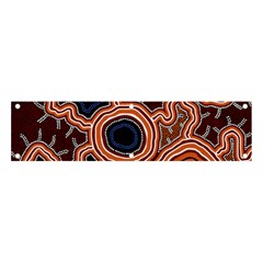 Authentic Aboriginal Art - Pathways Banner And Sign 4  X 1  by hogartharts