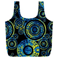 Authentic Aboriginal Art - Circles (paisley Art) Full Print Recycle Bag (xxxl) by hogartharts