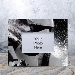 Stormtrooper White Tabletop Photo Frame 4 x6  by Cemarart