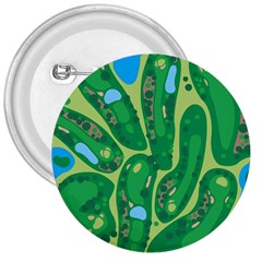 Golf Course Par Golf Course Green 3  Buttons by Cemarart