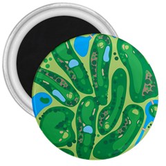 Golf Course Par Golf Course Green 3  Magnets by Cemarart