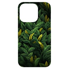 Banana Leaves Iphone 14 Pro Black Uv Print Case by goljakoff