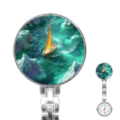 Dolphins Sea Ocean Stainless Steel Nurses Watch by Cemarart