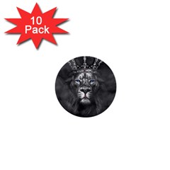 Lion King Of The Jungle Nature 1  Mini Buttons (10 Pack) 