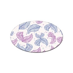 Leaves Line Art Background Sticker Oval (100 Pack) by Cemarart