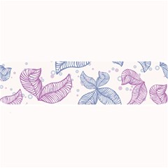 Leaves Line Art Background Large Bar Mat by Cemarart