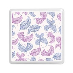 Leaves Line Art Background Memory Card Reader (square) by Cemarart