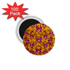 Blooming Flowers Of Orchid Paradise 1 75  Magnets (100 Pack)  by pepitasart