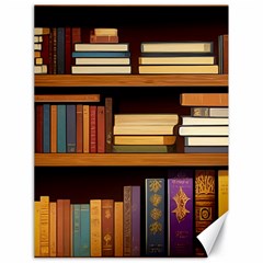 Book Nook Books Bookshelves Comfortable Cozy Literature Library Study Reading Room Fiction Entertain Canvas 18  X 24  by Maspions