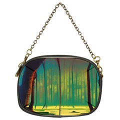 Nature Swamp Water Sunset Spooky Night Reflections Bayou Lake Chain Purse (two Sides) by Grandong