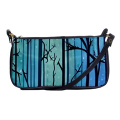 Nature Outdoors Night Trees Scene Forest Woods Light Moonlight Wilderness Stars Shoulder Clutch Bag by Grandong