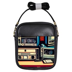 Radios Tech Technology Music Vintage Antique Old Girls Sling Bag by Grandong