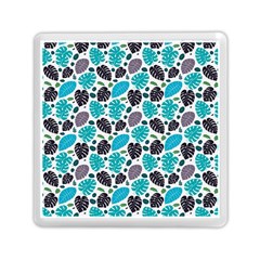 Leaves Monstera Pattern Nature Blue Purple Mauve Flora Memory Card Reader (square) by Maspions