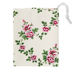 Vintage Flower Art Artwork Blooming Blossom Botanical Botany Nature Floral Pattern Drawstring Pouch (5xl) by Maspions