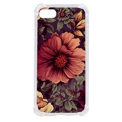 Flowers Pattern Texture Design Nature Art Colorful Surface Vintage Iphone Se by Maspions