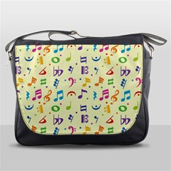 Seamless Pattern Musical Note Doodle Symbol Messenger Bag by Apen