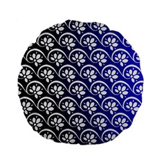 Pattern Floral Flowers Leaves Botanical Standard 15  Premium Flano Round Cushions by Maspions