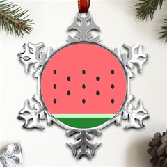 Watermelon Melon Fruit Healthy Food Meal Breakfast Lunch Juice Lemonade Summer Metal Small Snowflake Ornament by Maspions