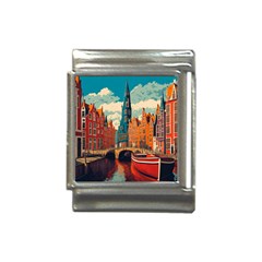 London England Bridge Europe Buildings Architecture Vintage Retro Town City Italian Charm (13mm) by Maspions