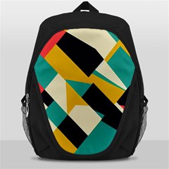 Geometric Pattern Retro Colorful Abstract Backpack Bag by Bedest