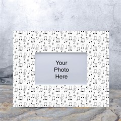 Music Notes Background Wallpaper White Tabletop Photo Frame 4 x6  by Bajindul