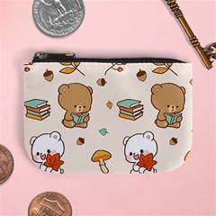 Bear Cartoon Background Pattern Seamless Animal Mini Coin Purse by Maspions