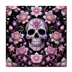 Skullfrost Ceramic Tile by absinthesociety