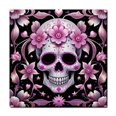 Skullglow Ceramic Tile by absinthesociety