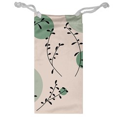 Plants Pattern Design Branches Branch Leaves Botanical Boho Bohemian Texture Drawing Circles Nature Jewelry Bag by Maspions