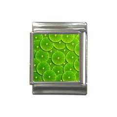 Lime Textures Macro, Tropical Fruits, Citrus Fruits, Green Lemon Texture Italian Charm (13mm) by nateshop