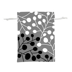 Abstract Nature Black White Lightweight Drawstring Pouch (l) by Maspions