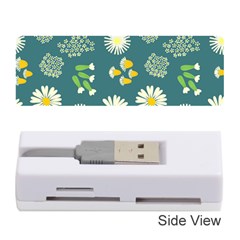 Drawing Flowers Meadow White Memory Card Reader (stick) by Maspions