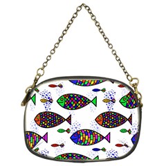 Fish Abstract Colorful Chain Purse (one Side) by Maspions