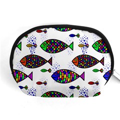 Fish Abstract Colorful Accessory Pouch (medium) by Maspions