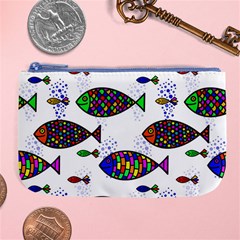 Fish Abstract Colorful Large Coin Purse by Maspions