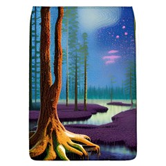 Artwork Outdoors Night Trees Setting Scene Forest Woods Light Moonlight Nature Removable Flap Cover (l) by Posterlux