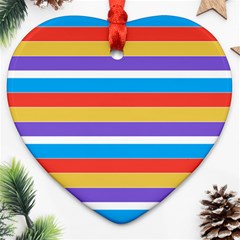 Stripes Pattern Design Lines Ornament (heart) by Maspions