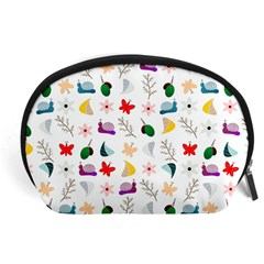 Snails Butterflies Pattern Seamless Accessory Pouch (large) by Maspions