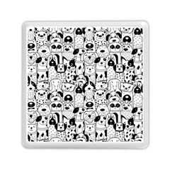 Seamless Pattern With Black White Doodle Dogs Memory Card Reader (square) by Grandong