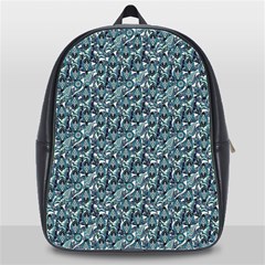 Blue Paisley School Bag (xl) by DinkovaArt