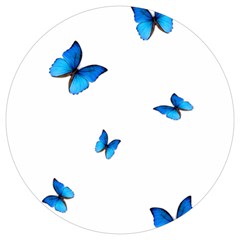 Butterfly-blue-phengaris Round Trivet by saad11