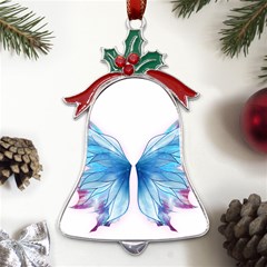 Butterfly-drawing-art-fairytale  Metal Holly Leaf Bell Ornament by saad11