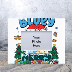 Bluey Birthday White Tabletop Photo Frame 4 x6  by avitendut