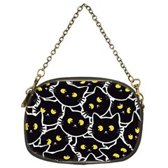 Cat Pattern Pet Drawing Eyes Chain Purse (one Side) by Maspions